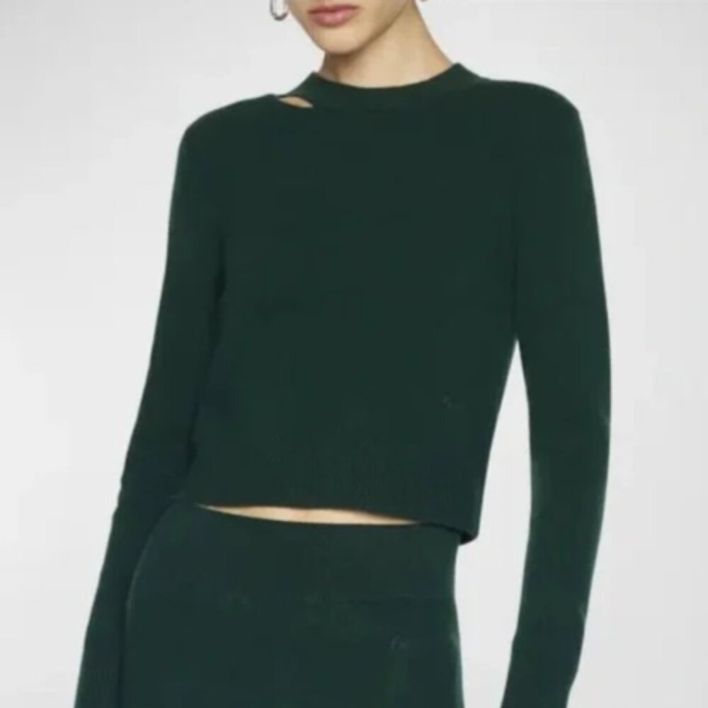 Frame Cutout Crew Sweater